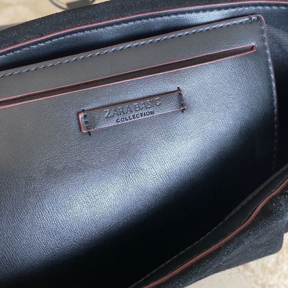 Zara Basic Collection Suede Satchel Bag - Picture 10 of 12